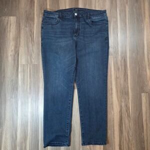 Express Mens Dark Wash Straight Leg Denim Jeans Blue 38x30